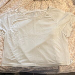 All in Motion Cream Short Sleeve Crop T-Shirt